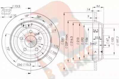 R BRAKE 78rbd23508 -  Тормозной диск